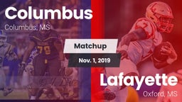 Matchup: Columbus vs. Lafayette  2019