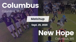 Matchup: Columbus vs. New Hope  2020