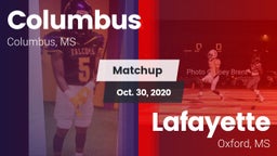 Matchup: Columbus vs. Lafayette  2020