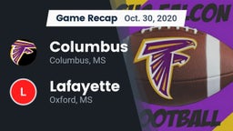 Recap: Columbus  vs. Lafayette  2020