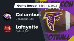 Recap: Columbus  vs. Lafayette  2023
