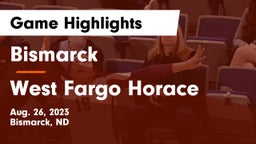 Bismarck  vs West Fargo Horace  Game Highlights - Aug. 26, 2023