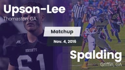 Matchup: Upson-Lee vs. Spalding  2016