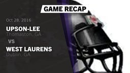 Recap: Upson-Lee  vs. West Laurens  2016