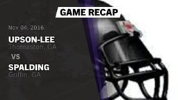 Recap: Upson-Lee  vs. Spalding  2016