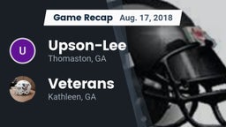 Recap: Upson-Lee  vs. Veterans  2018