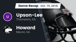 Recap: Upson-Lee  vs. Howard  2018