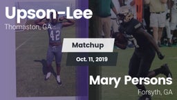 Matchup: Upson-Lee vs. Mary Persons  2019