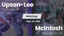 Matchup: Upson-Lee vs. McIntosh  2020