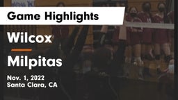 Wilcox  vs Milpitas  Game Highlights - Nov. 1, 2022