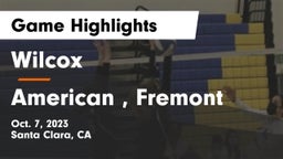 Wilcox  vs American , Fremont Game Highlights - Oct. 7, 2023