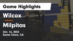 Wilcox  vs Milpitas  Game Highlights - Oct. 16, 2023