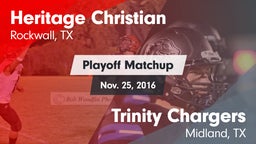 Matchup: Heritage Christian vs. Trinity Chargers 2016