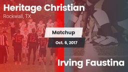 Matchup: Heritage Christian vs. Irving Faustina 2017