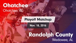 Matchup: Ohatchee vs. Randolph County  2016