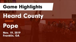 Heard County  vs Pope  Game Highlights - Nov. 19, 2019