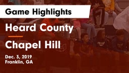 Heard County  vs Chapel Hill  Game Highlights - Dec. 3, 2019