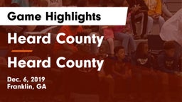 Heard County  vs Heard County  Game Highlights - Dec. 6, 2019