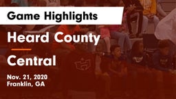 Heard County  vs Central  Game Highlights - Nov. 21, 2020
