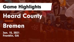 Heard County  vs Bremen  Game Highlights - Jan. 15, 2021