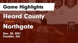 Heard County  vs Northgate  Game Highlights - Dec. 28, 2021