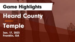 Heard County  vs Temple  Game Highlights - Jan. 17, 2023