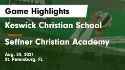Keswick Christian School vs Seffner Christian Academy Game Highlights - Aug. 24, 2021