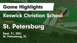 Keswick Christian School vs St. Petersburg  Game Highlights - Sept. 21, 2021