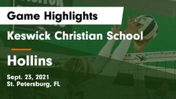 Keswick Christian School vs Hollins  Game Highlights - Sept. 23, 2021