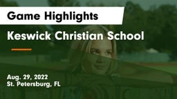 Keswick Christian School Game Highlights - Aug. 29, 2022