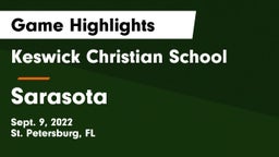 Keswick Christian School vs Sarasota  Game Highlights - Sept. 9, 2022