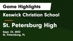 Keswick Christian School vs St. Petersburg High Game Highlights - Sept. 22, 2022