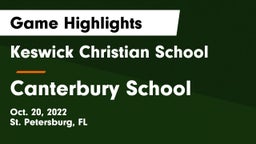 Keswick Christian School vs Canterbury School Game Highlights - Oct. 20, 2022