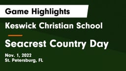 Keswick Christian School vs Seacrest Country Day Game Highlights - Nov. 1, 2022