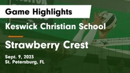 Keswick Christian School vs Strawberry Crest Game Highlights - Sept. 9, 2023