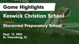 Keswick Christian School vs Shorecrest Preparatory School Game Highlights - Sept. 12, 2023