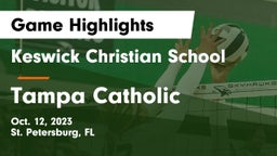 Keswick Christian School vs Tampa Catholic  Game Highlights - Oct. 12, 2023