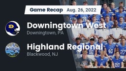 Recap: Downingtown West  vs. Highland Regional  2022