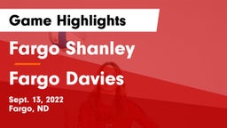 Fargo Shanley  vs Fargo Davies  Game Highlights - Sept. 13, 2022