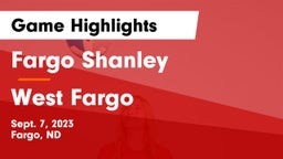 Fargo Shanley  vs West Fargo  Game Highlights - Sept. 7, 2023