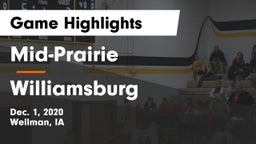 Mid-Prairie  vs Williamsburg  Game Highlights - Dec. 1, 2020