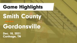 Smith County  vs Gordonsville  Game Highlights - Dec. 18, 2021