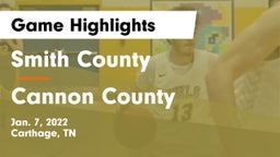 Smith County  vs Cannon County  Game Highlights - Jan. 7, 2022