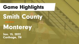 Smith County  vs Monterey  Game Highlights - Jan. 15, 2022