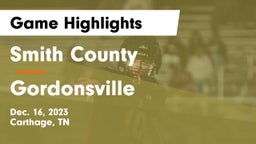 Smith County  vs Gordonsville  Game Highlights - Dec. 16, 2023