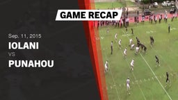 Recap: Iolani  vs. Punahou  2015