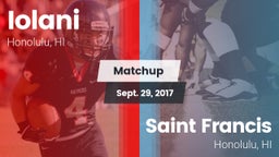 Matchup: 'Iolani vs. Saint Francis  2017