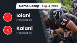 Recap: Iolani  vs. Kalani  2018