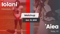 Matchup: 'Iolani vs. 'Aiea  2018