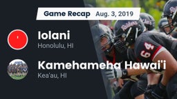 Recap: Iolani  vs. Kamehameha Hawai'i  2019
